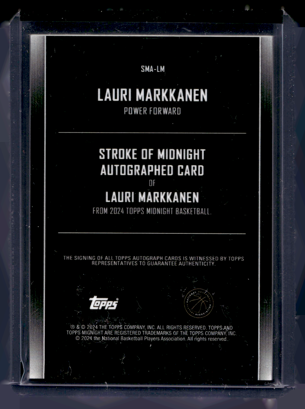 2023-24 Topps Midnight - Stroke of Midnight Autographs - Lauri Markkanen #SMA-LM