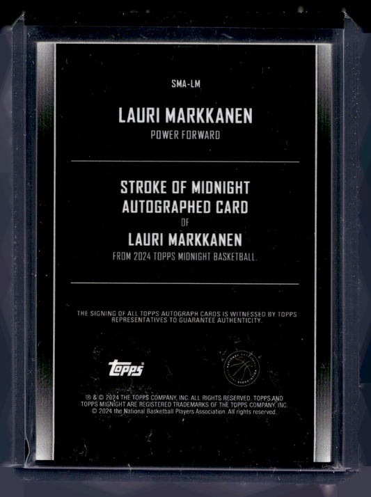 2023-24 Topps Midnight - Stroke of Midnight Autographs - Lauri Markkanen #SMA-LM