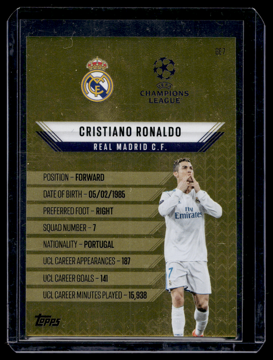 2024-25 Topps Match Attax UEFA Club Competitions - Gold Edge Edition - Cristiano Ronaldo #GE7