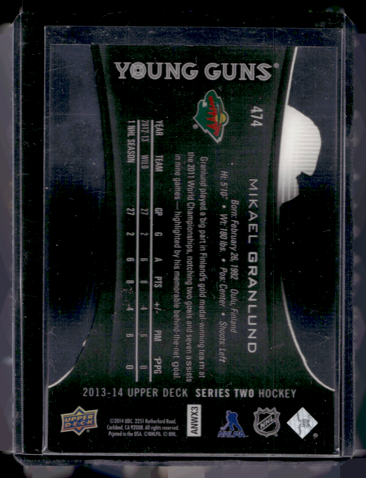 2013-14 Upper Deck - Acetate Young Guns - Mikael Granlund #474 RC