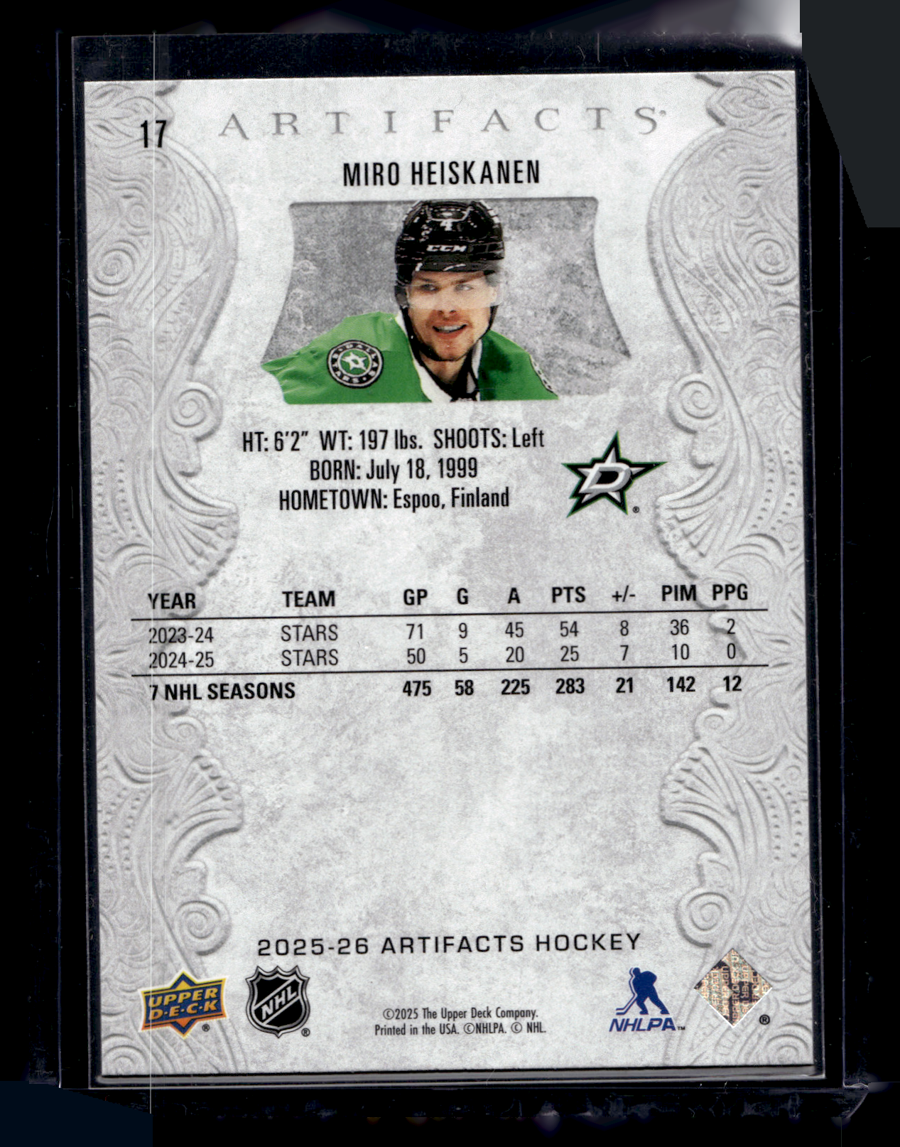 2025-26 Upper Deck Artifacts - Miro Heiskanen #17