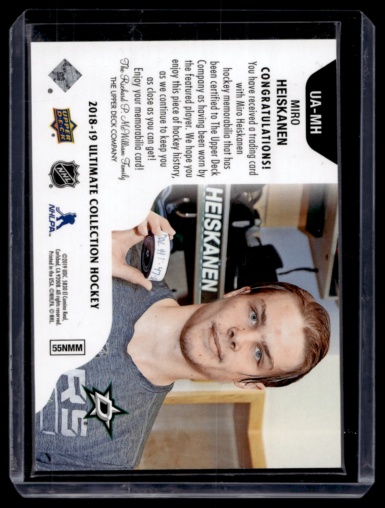 2018-19 Upper Deck Ultimate Collection - Ultimate Access - Tier 1 - Miro Heiskanen #UA-MH RY