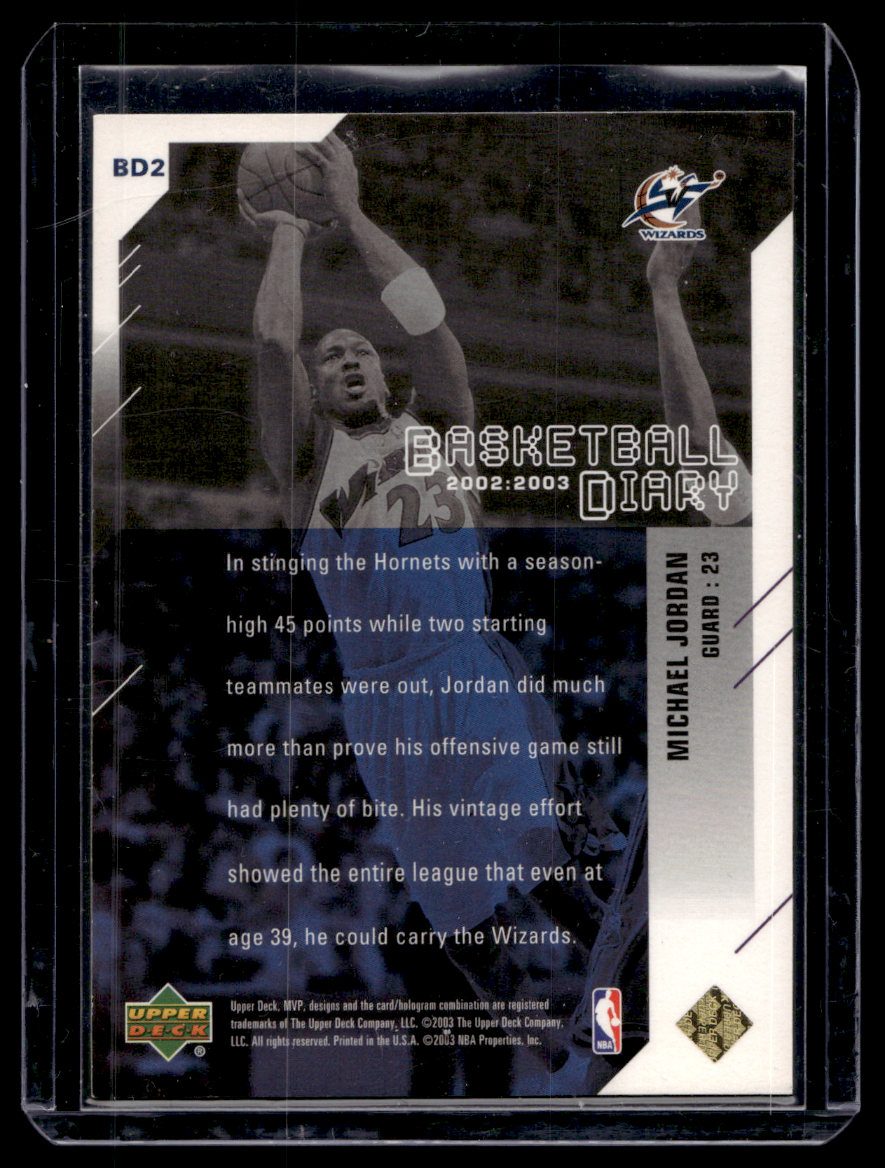 2003-04 Upper Deck MVP - Basketball Diary - Michael Jordan #BD2