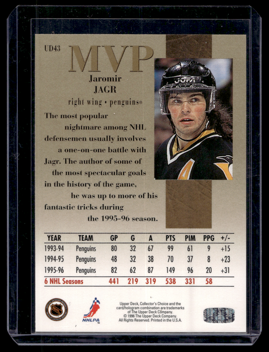 1996-97 Upper Deck Collector's Choice - MVP - Gold - Jaromir Jagr #UD43