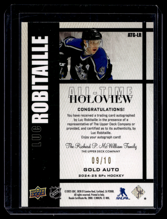 2024-25 Upper Deck SPx - All-Time Holoview - Autographs - Luc Robitaille #ATG-LR /10