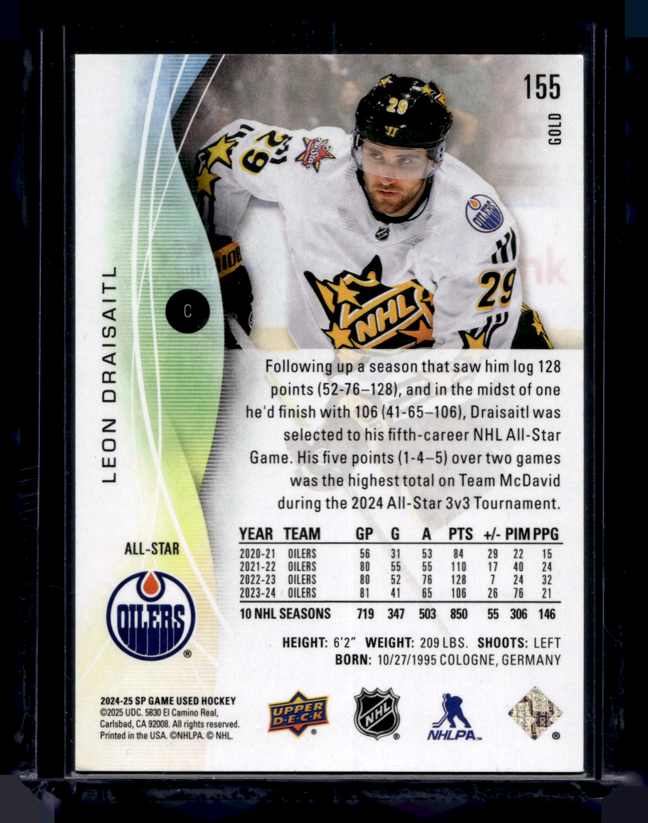 2024-25 Upper Deck SP Game Used - Gold - All-Stars - Leon Draisaitl #155 /149