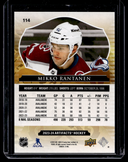 2023-24 Upper Deck Artifacts - Polychrome - Mikko Rantanen #114 /65
