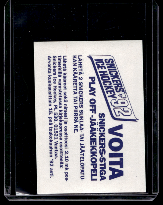 1992 Semic Snickers - Keijo Säilynoja #23