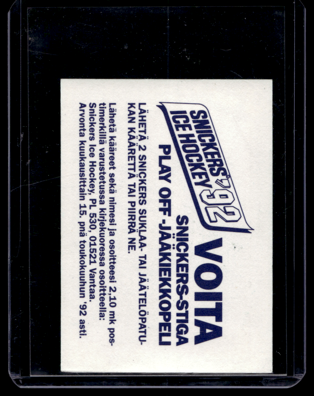 1992 Semic Snickers - Janne Ojanen #21