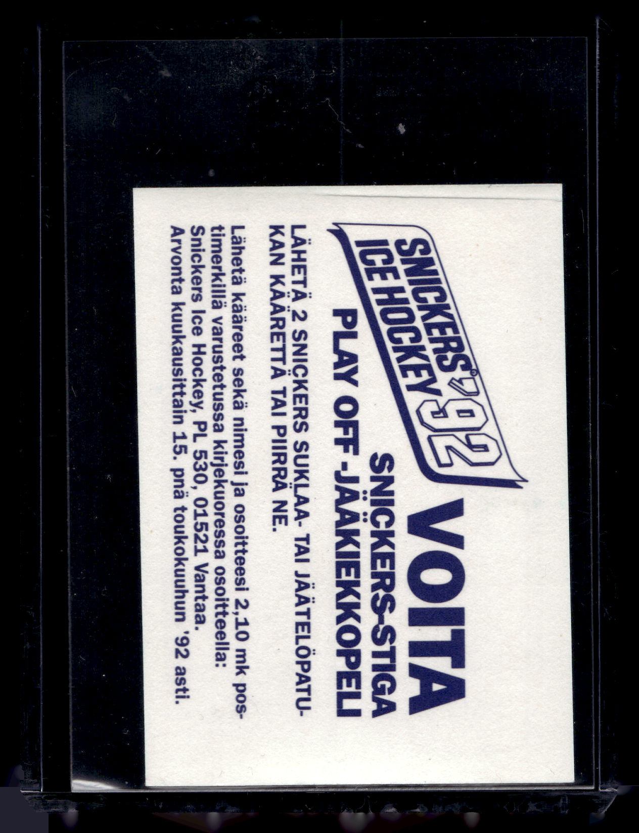 1992 Semic Snickers - Zigmund Palffy #140