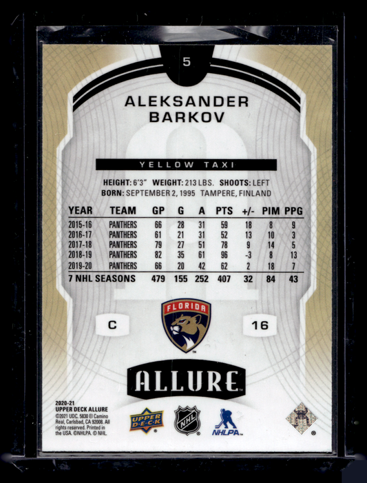 2020-21 Upper Deck Allure - Yellow Taxi - Aleksander Barkov #5