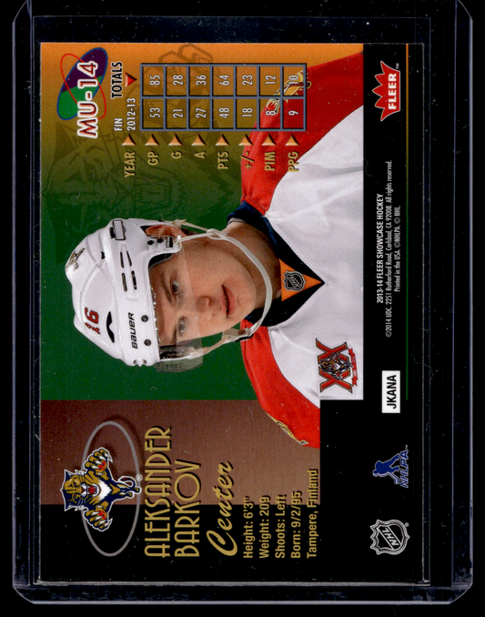 2013-14 Fleer Showcase - Metal Universe - Aleksander Barkov #MU-14 RY