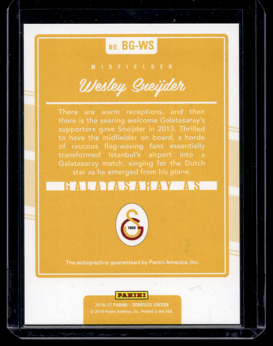 2016-17 Panini Donruss - The Beautiful Game Signatures - Wesley Sneijder #BG-WS