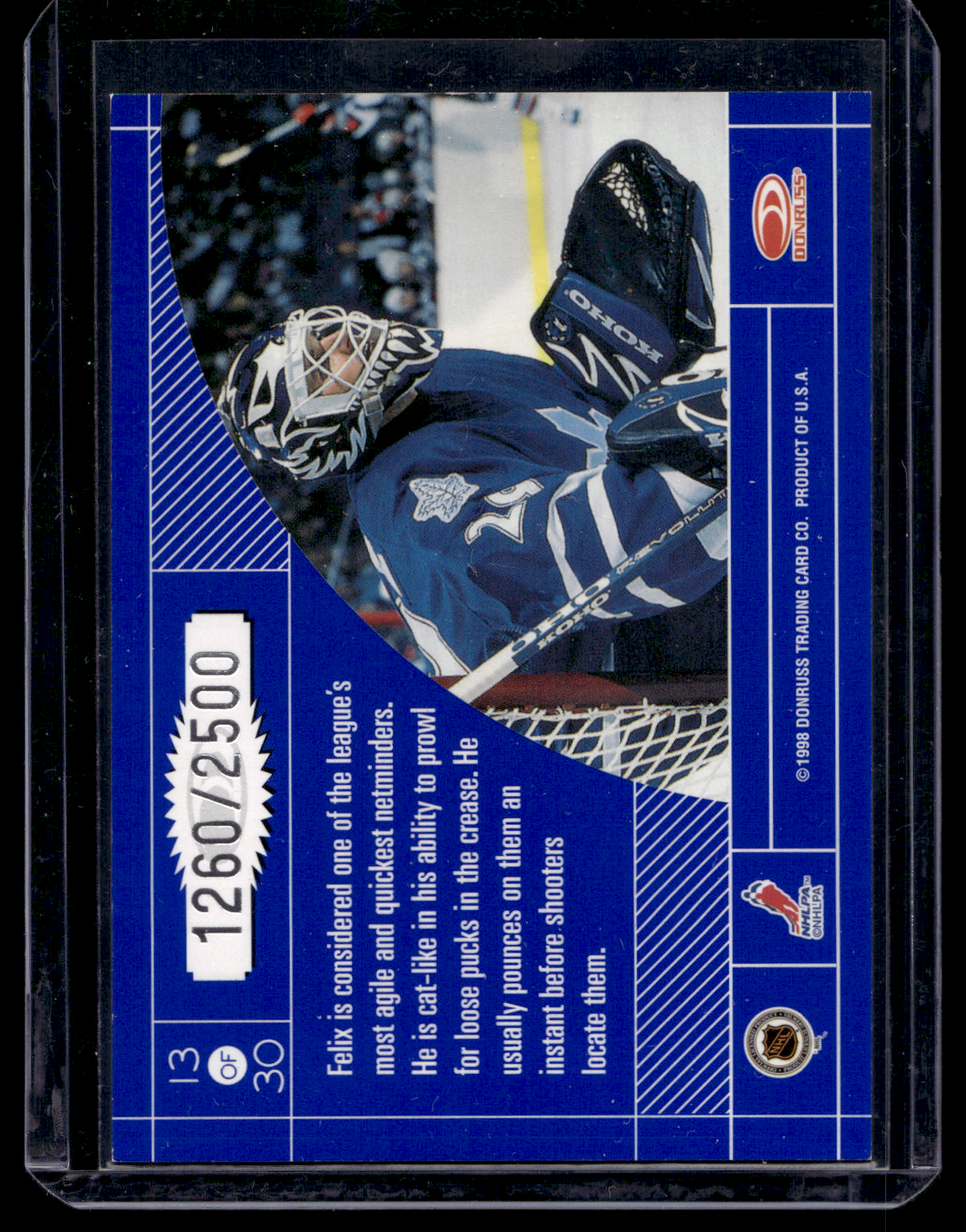 1997-98 Donruss Elite - Craftsmen - Felix Potvin #13 /2500