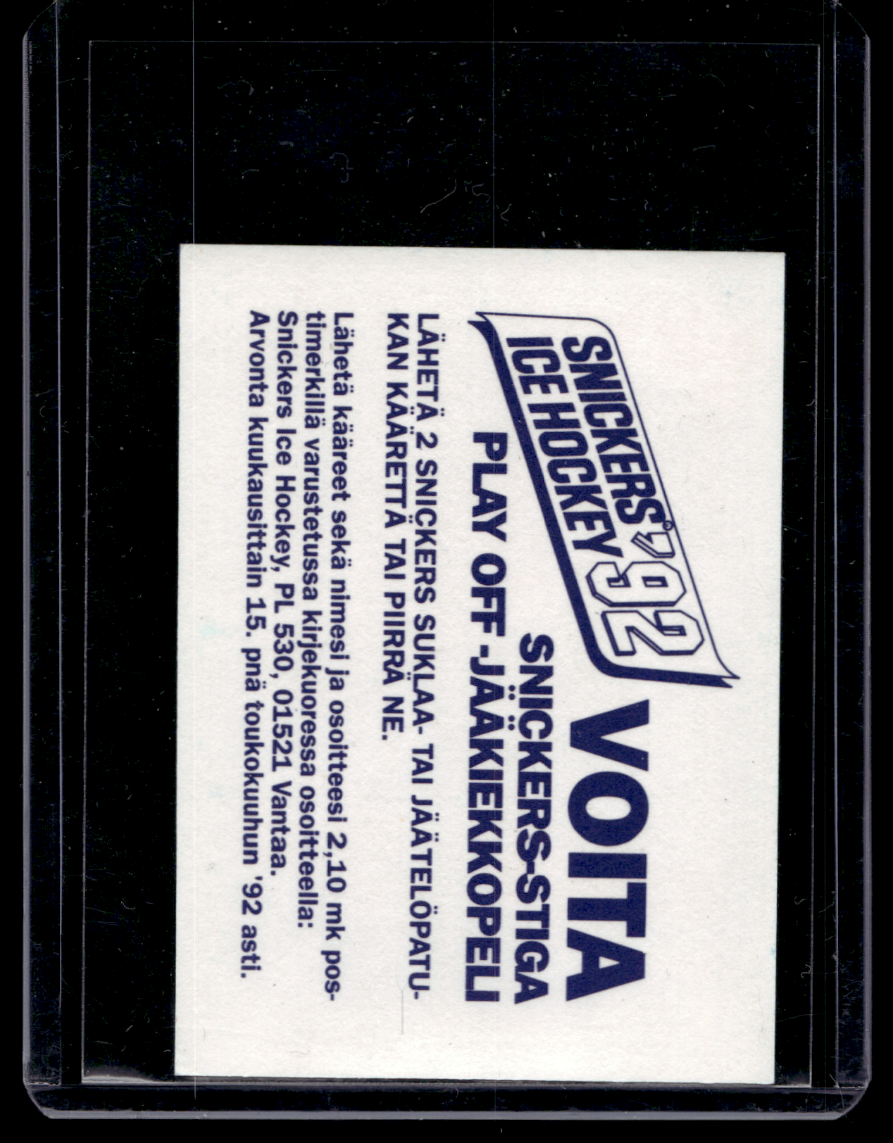 1992 Semic Snickers - Steve Yzerman #87