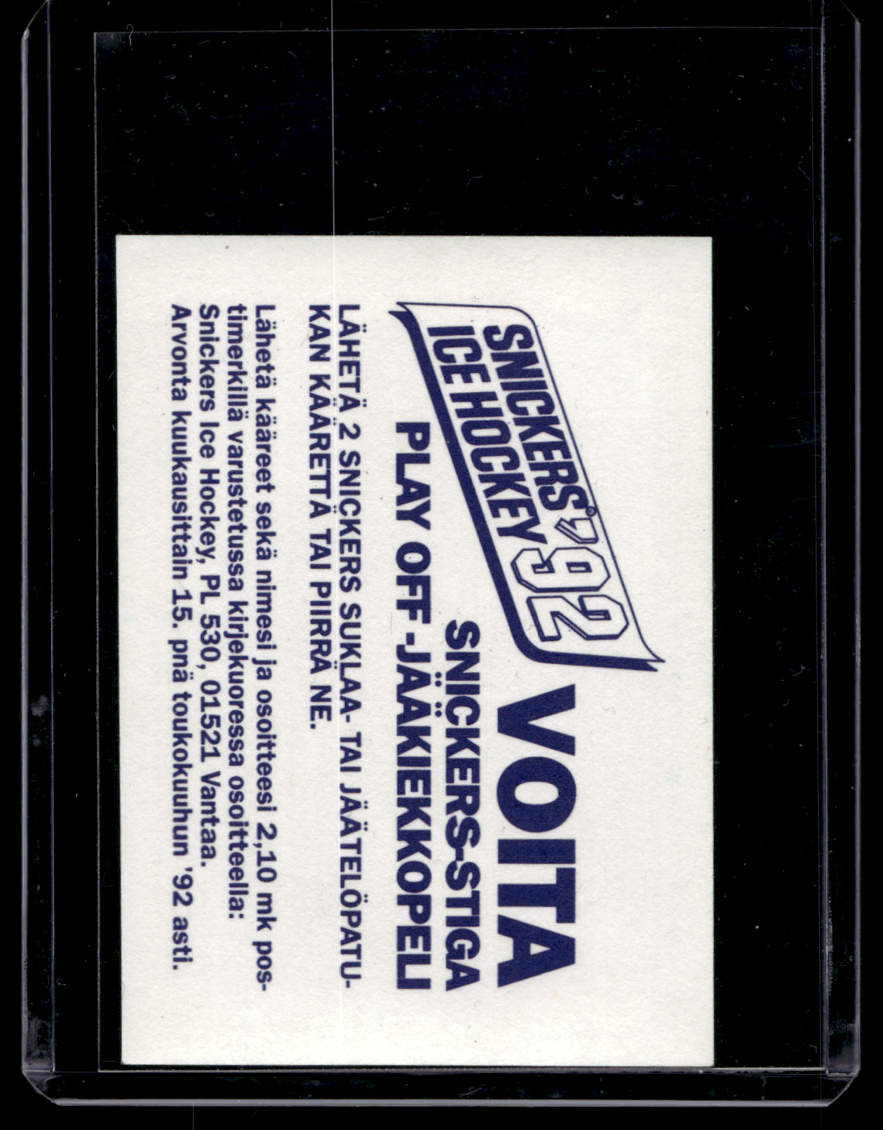 1992 Semic Snickers - Petri Skriko #12