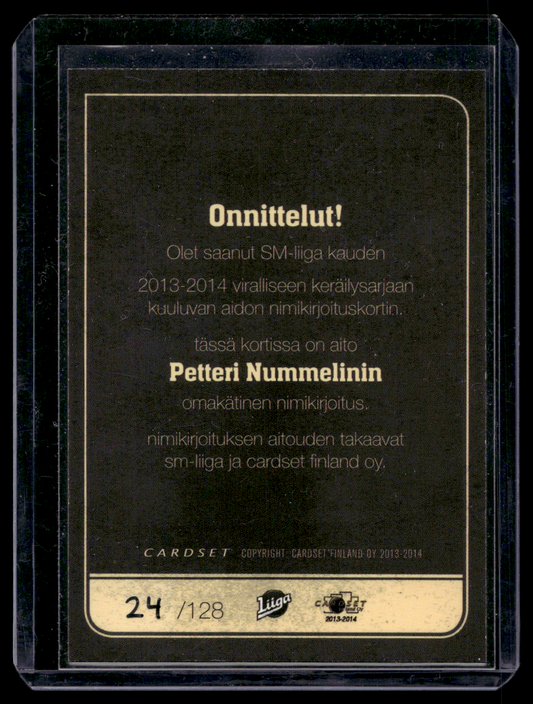 2013-14 Cardset Signature - Petteri Nummelin /128