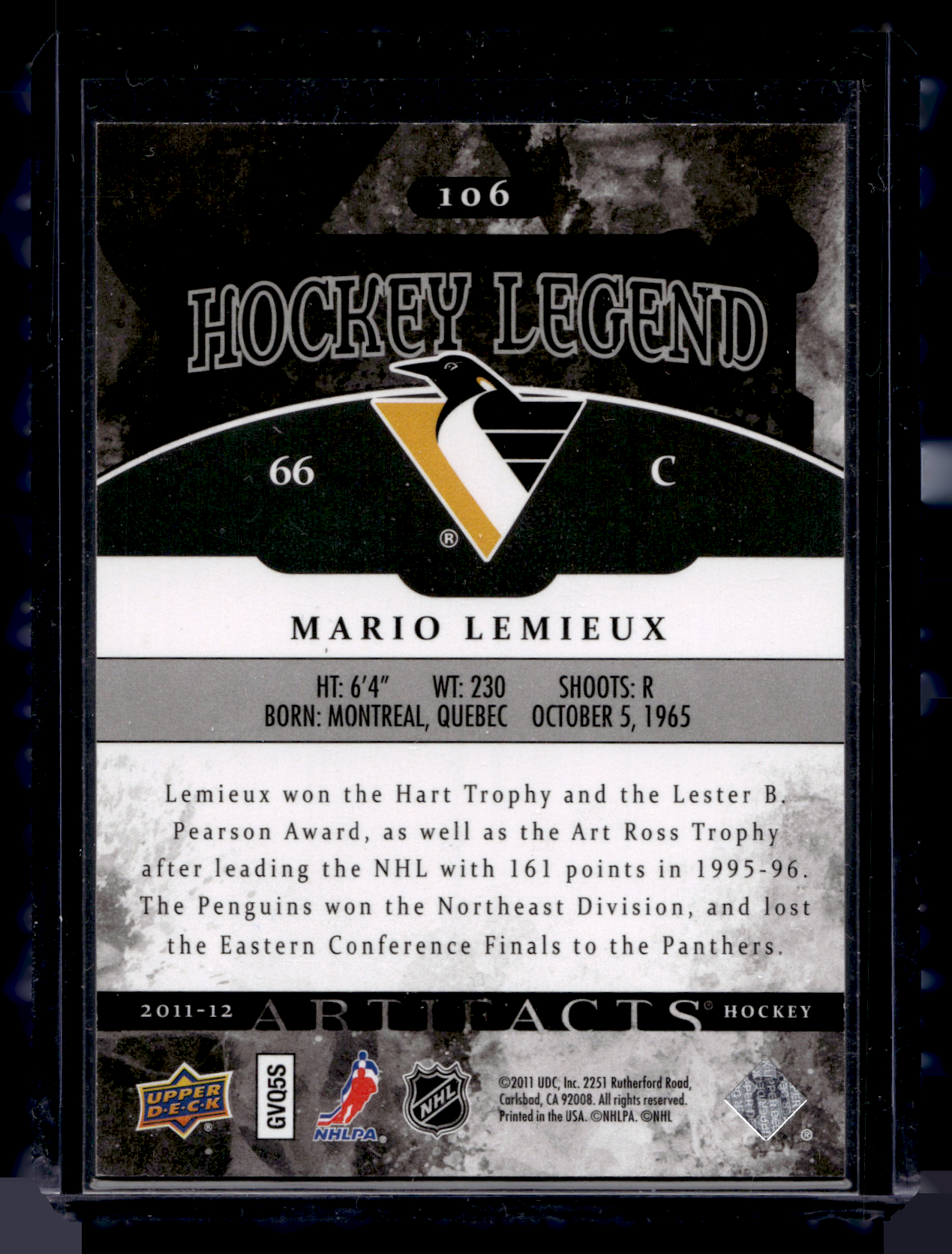 2011-12 Upper Deck Artifacts - Gold Spectrum - Mario Lemieux #106 /25