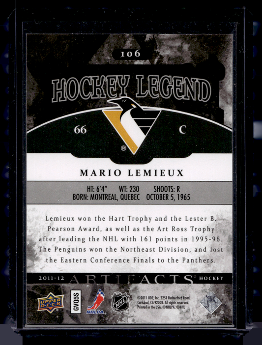 2011-12 Upper Deck Artifacts - Gold Spectrum - Mario Lemieux #106 /25