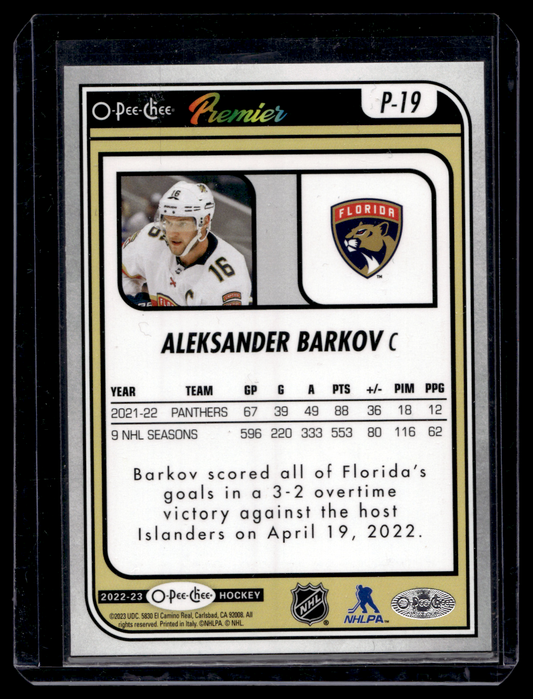 2022-23 O-Pee-Chee - Premier - Aleksander Barkov #P-19