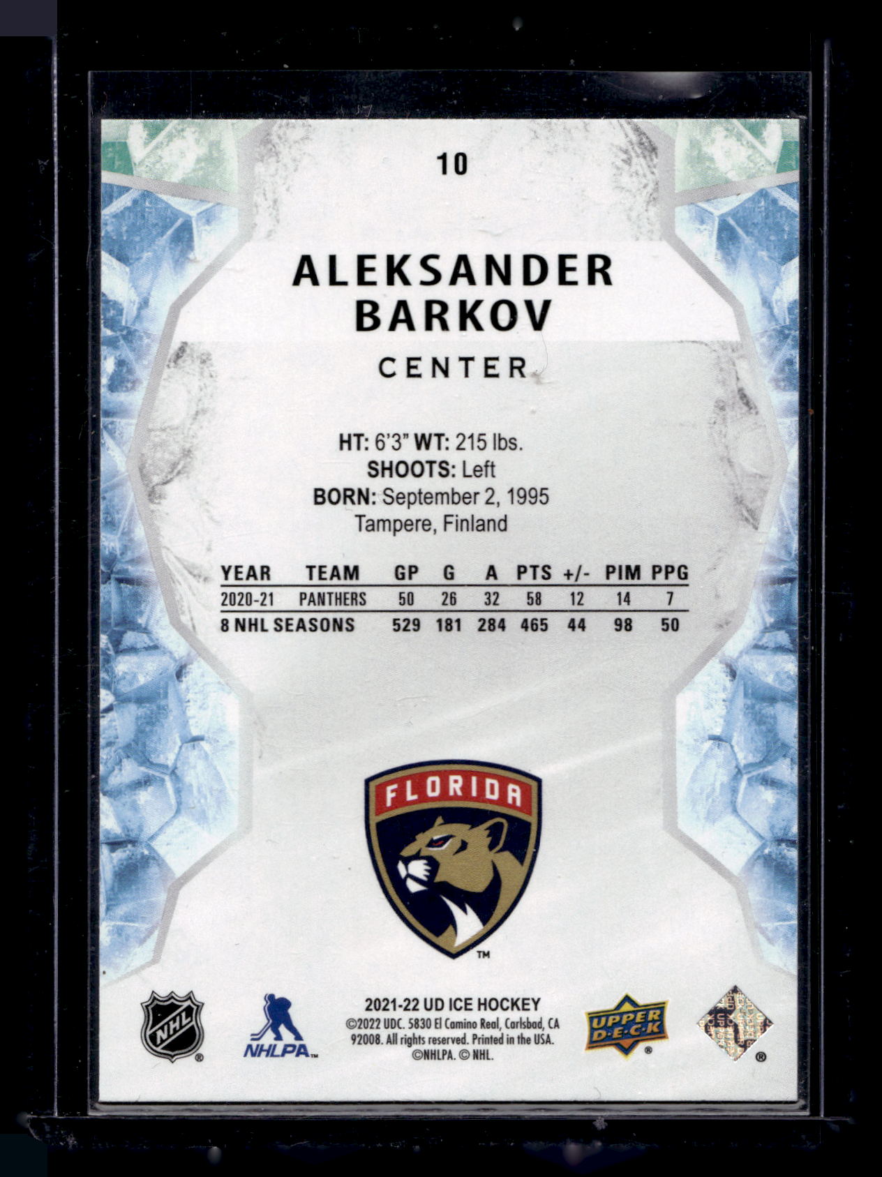 2021-22 Upper Deck Ice - Green - Aleksander Barkov #10