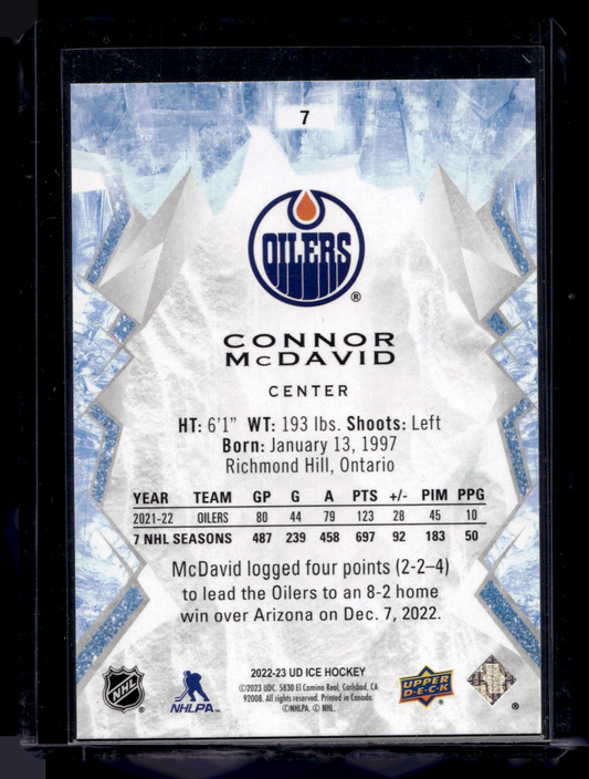 2022-23 Upper Deck Ice - Green - Connor McDavid #7