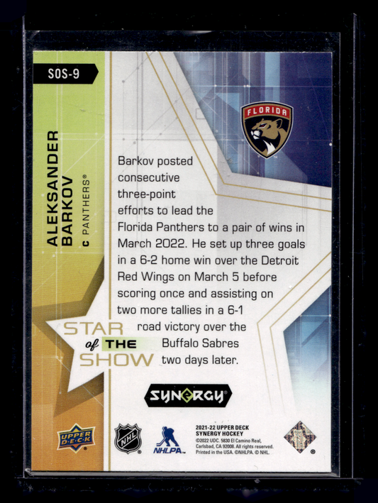 2021-22 Upper Deck Synergy - Star of the Show - Aleksander Barkov #SOS-9