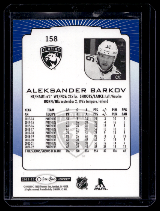 2022-23 O-Pee-Chee - Blue Border - Aleksander Barkov #158