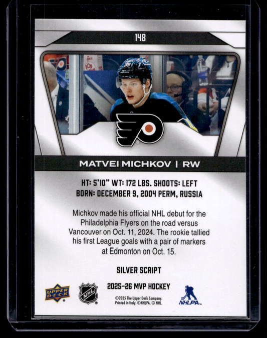 2025-26 Upper Deck MVP - Silver Script - Matvei Michkov #148
