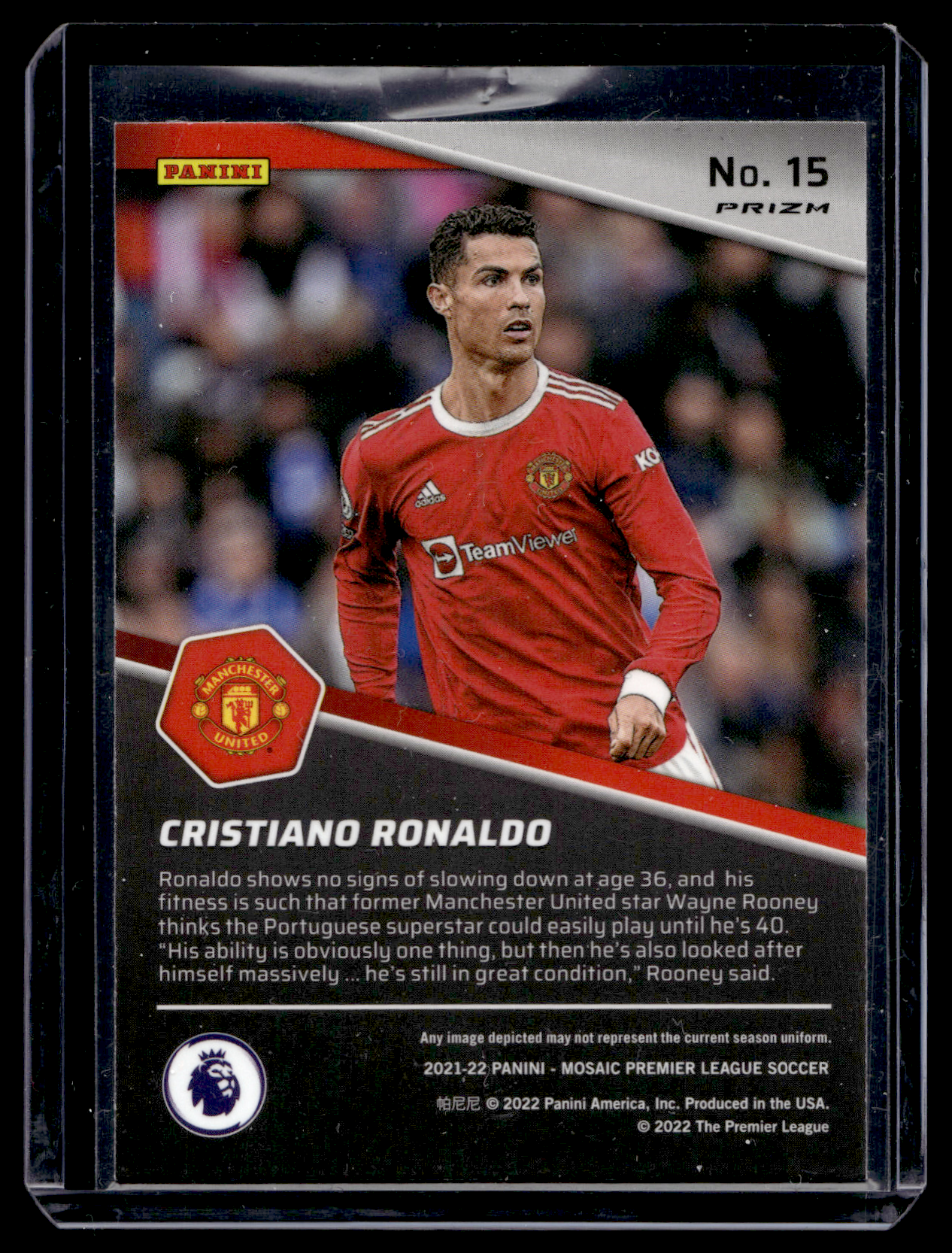 2021-22 Panini Mosaic Premier League - Breakaway - Silver Mosaic Prizm - Cristiano Ronaldo #15