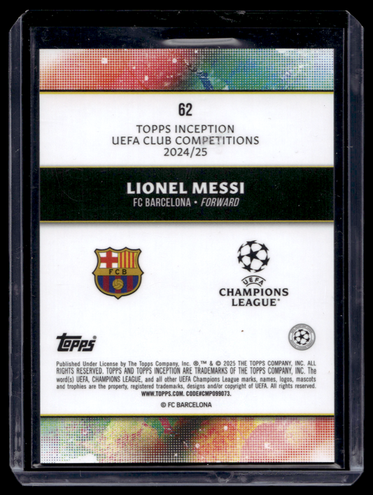 2024-25 Topps Inception UEFA Club Competitions - Inception Point - Lionel Messi #62