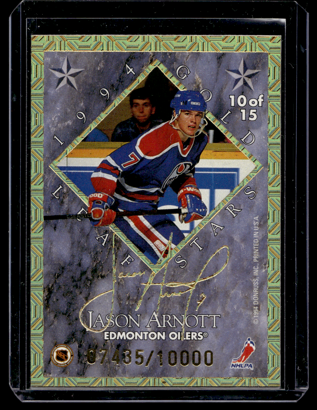 1994-95 Leaf - Gold Leaf Stars - Mike Modano / Jason Arnott #10 /10000