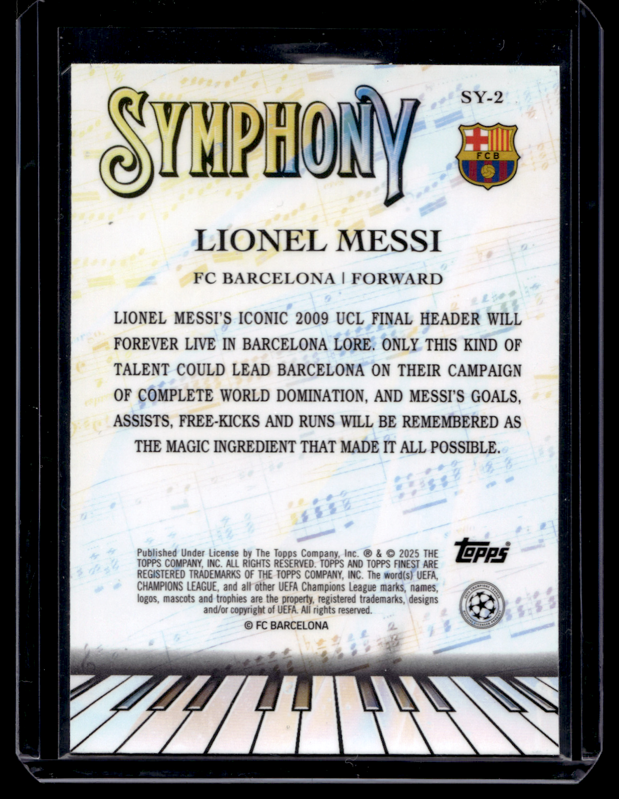 2024-25 Topps Finest UEFA Club Competitions - Finest Symphony - Lionel Messi #SY-2