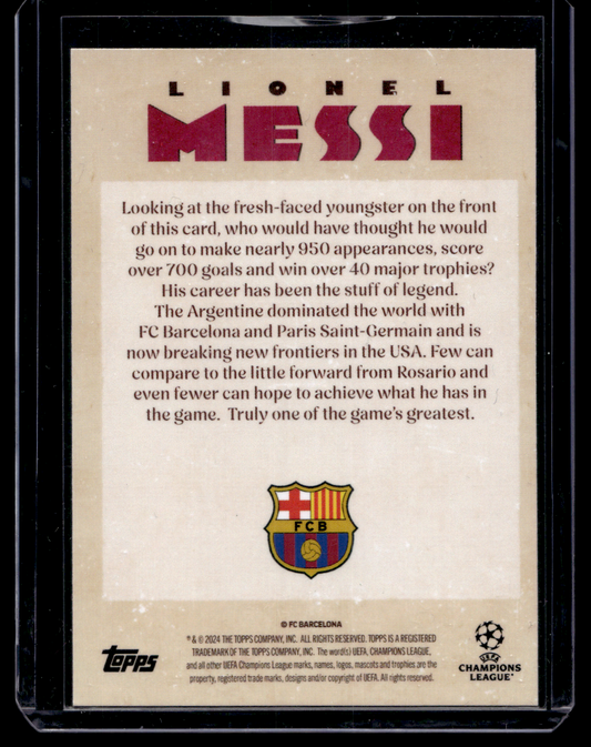 2024-25 Topps Deco UEFA Club Competitions - Artistry - Lionel Messi