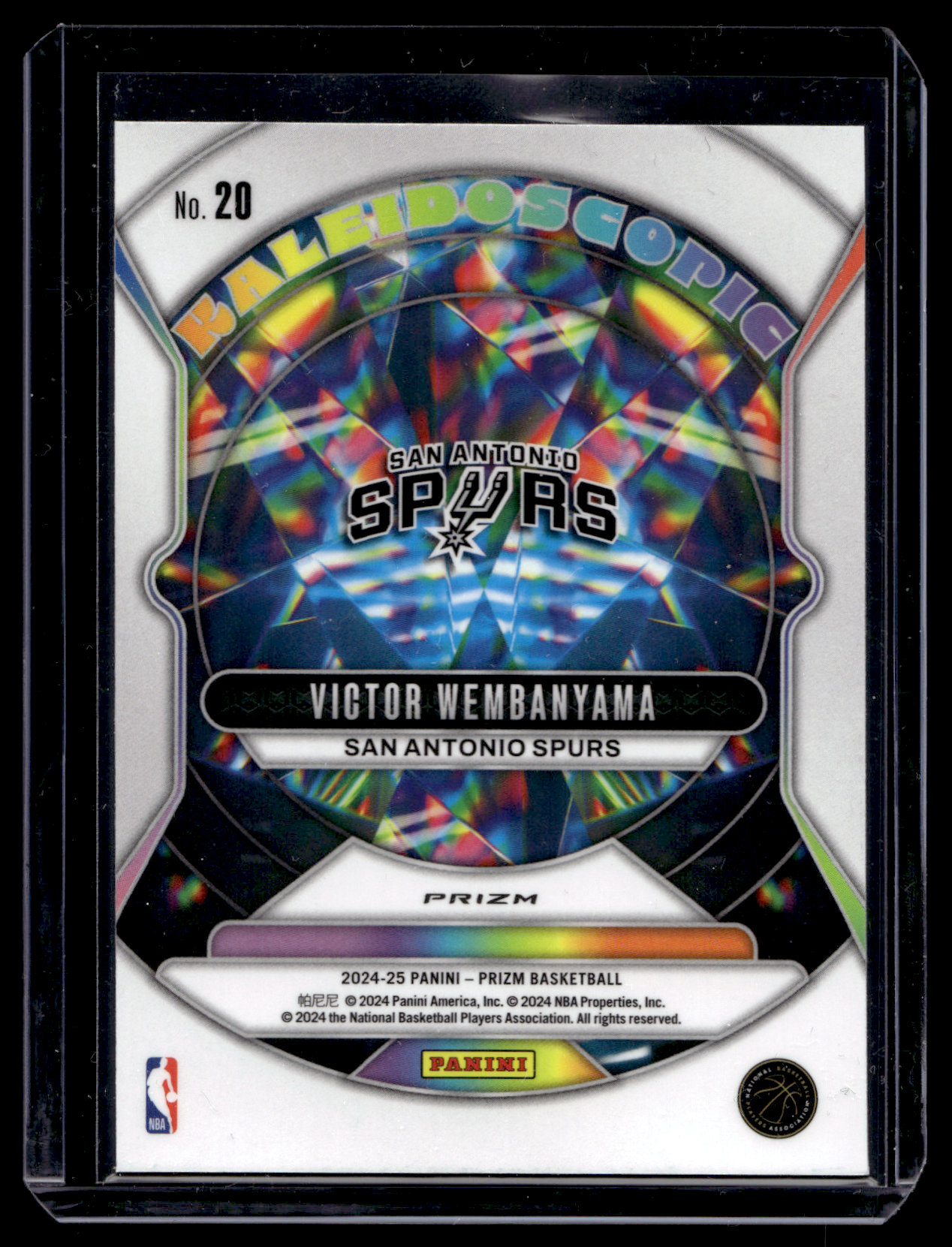 2024-25 Panini Prizm - Kaleidoscopic - Fast Break Prizm - Victor Wembanyama #20