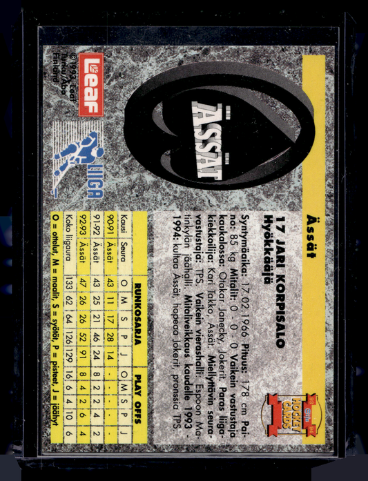 1993-94 Sisu Signature - Jari Korpisalo