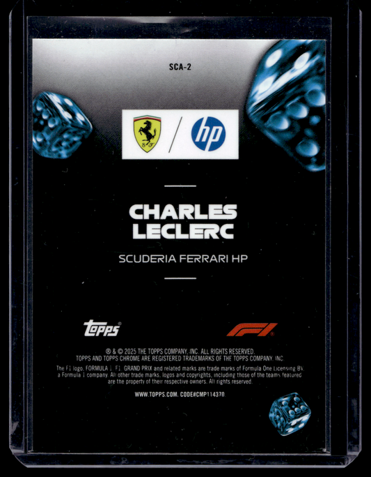 2025 Topps Chrome Formula 1 - Ace of Trades - Charles Leclerc #SCA-2