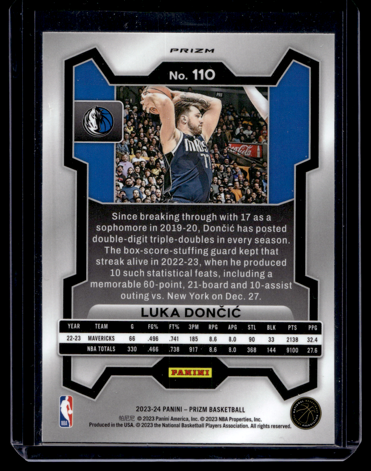 2023-24 Panini Prizm - Pink Ice Prizm - Luka Doncic #110