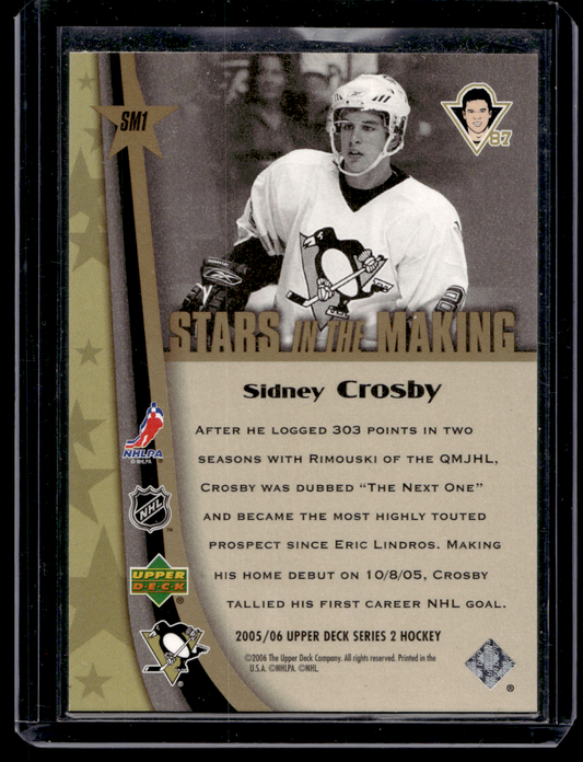 2005-06 Upper Deck - Stars in the Making - Sidney Crosby #SM1 RY