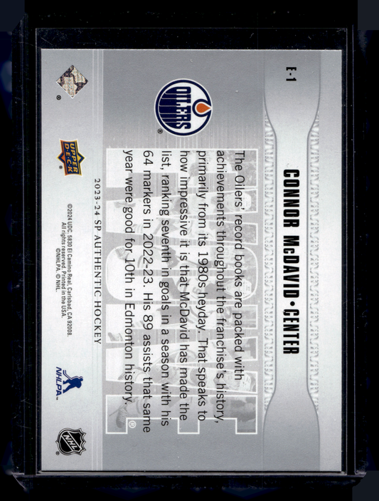 2023-24 Upper Deck SP Authentic - Evolve - Connor McDavid #E-1