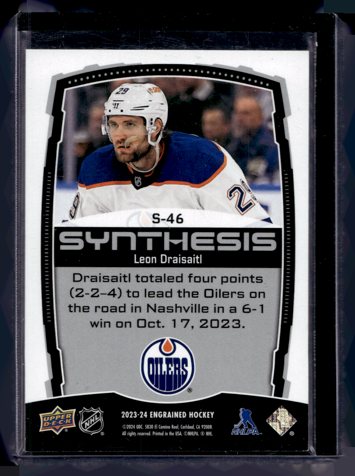 2023-24 Upper Deck Engrained - Synthesis - Leon Draisaitl #S-46