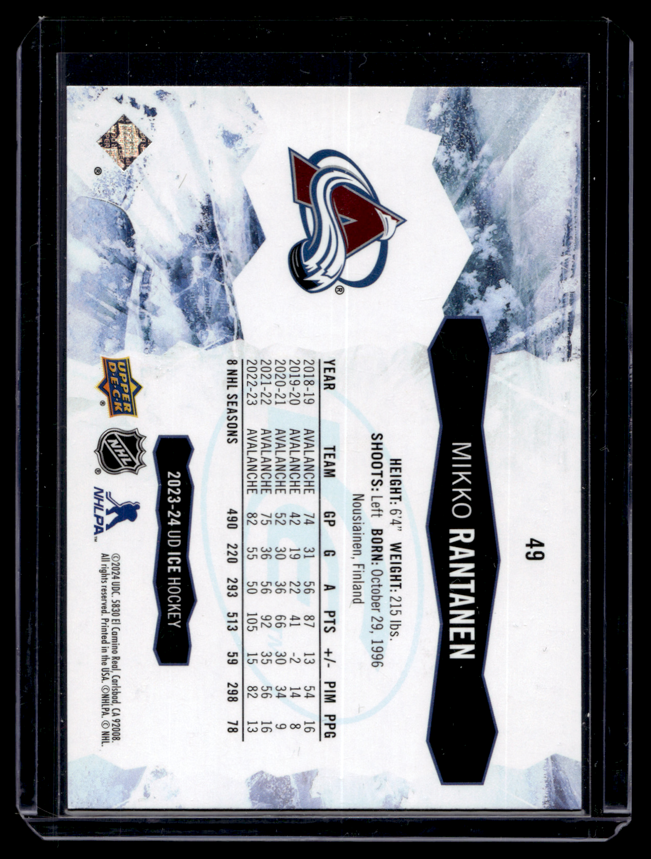2023-24 Upper Deck Ice - Green - Mikko Rantanen #49