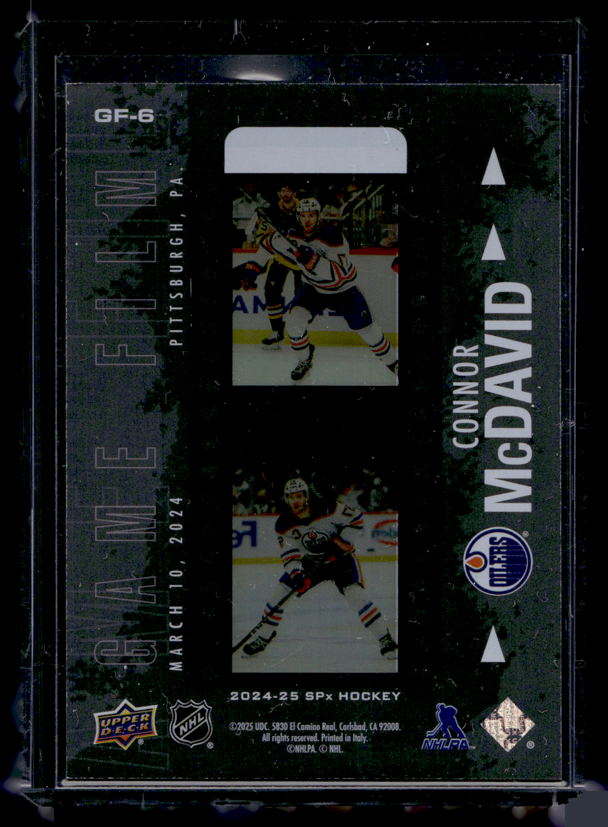 2024-25 Upper Deck SPx - Game Film - Connor McDavid #GF-6