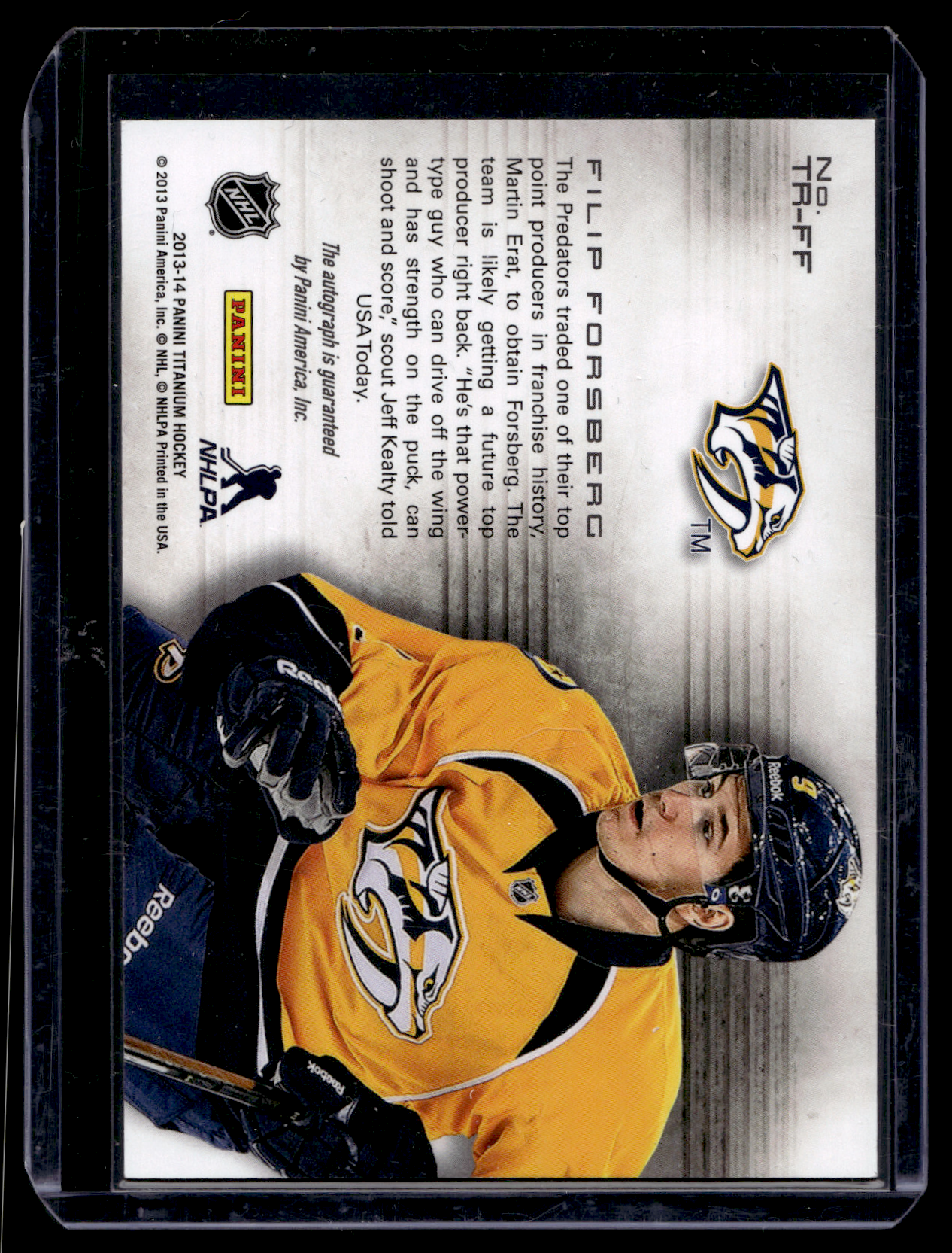 2013-14 Panini Titanium - Reserve Signatures - Filip Forsberg #TR-FF RY