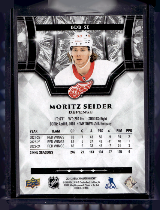 2024-25 Upper Deck Black Diamond - Moritz Seider #BDB-SE /349
