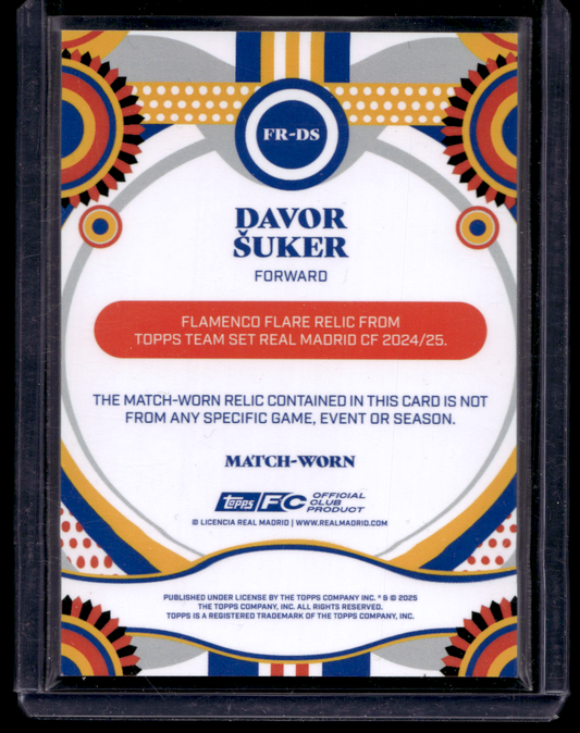 2024-25 Topps Real Madrid Team Set - Flamenco Flare Relics - Pink - Davor Suker #FR-DS /99