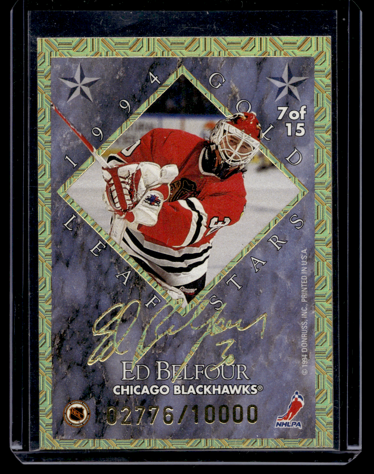 1994-95 Leaf - Gold Leaf Stars - Curtis Joseph / Ed Belfour #7 /10000