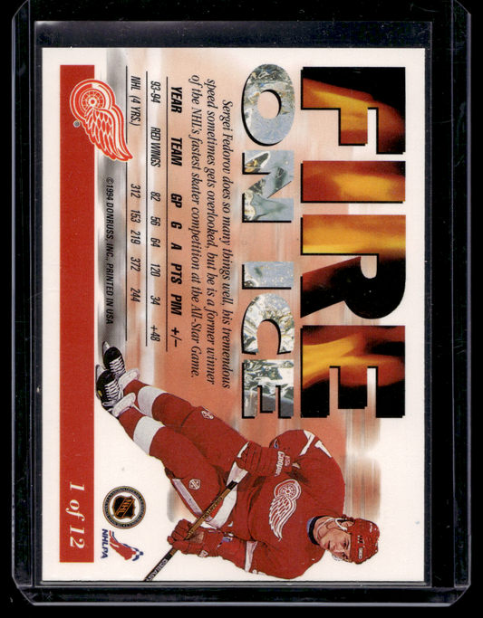 1994-95 Leaf - Fire on Ice - Sergei Fedorov #1