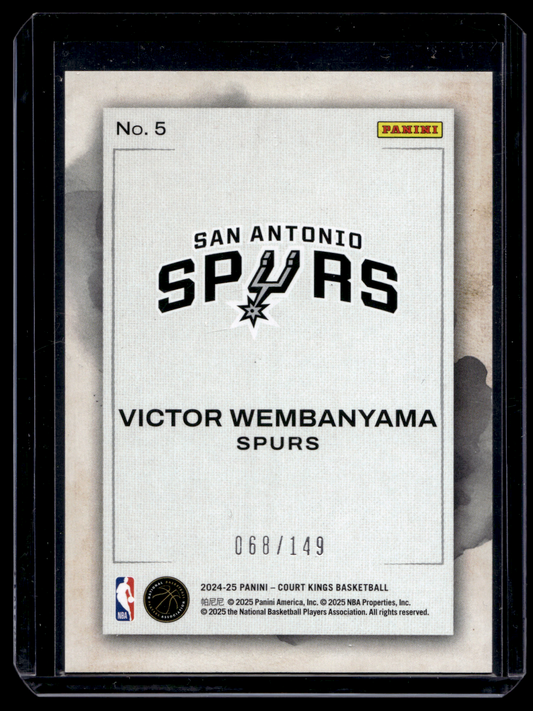2024-25 Panini Court Kings - Water Color - Ruby - Victor Wembanyama #5 /149