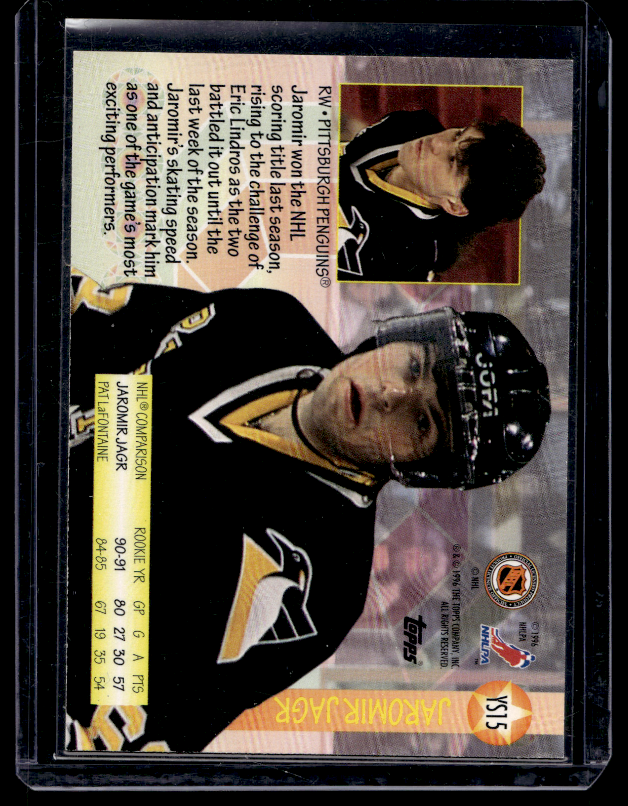 1995-96 Topps - Young Stars - Jaromir Jagr #YS15